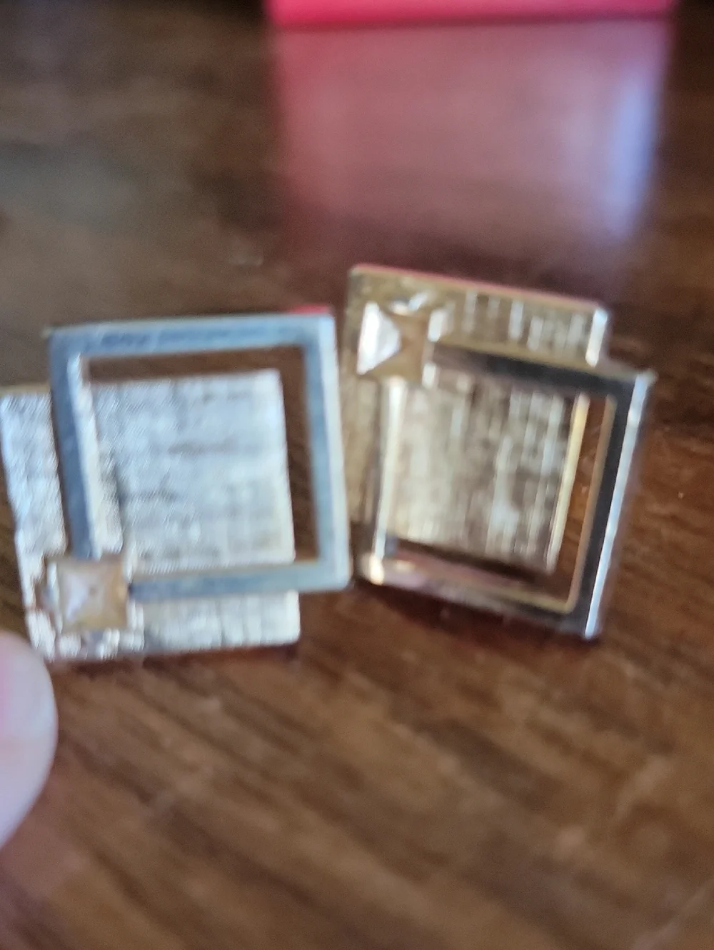 3 Vintage Gold Tone Cufflinks
